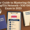 Study desk with Network+ syllabus, exam details, study guide, and coffee under the title “Your Guide to Mastering the CompTIA Network+ N10-009 Exam in 2025.”