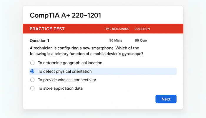 CompTIA A+ 220-1201 practice test