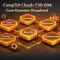 An isometric illustration showing interconnected hexagonal blocks representing the six core domains of the CompTIA Cloud+ CV0-004 exam syllabus.
