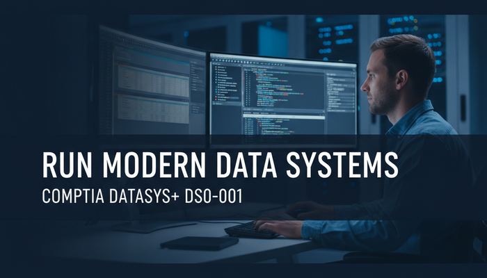 CompTIA DataSys plus DS0-001 database certification banner
